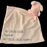 MudPie Mud Pie Farmhouse OINK PIG Animal Sound Lovey Plush Security Blanket Pal