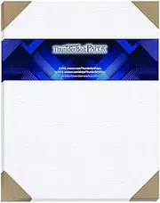 50 White Linen 80# Cover Paper Sheets - 8.5" X 11" (8.5X11 Inches) Standard Letter|Flyer Size - 80 lb/pound Card Weight - Fine Linen Textured Finish