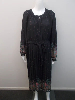 NEW RRP$189 LEONA BY LEONA EDMISTON "PEACOCK PRINT" DRESS SIZE 12 (#A 1508