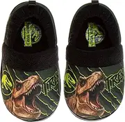 [Jurassic World] Slippers for Kids Boys - Dinosaurs Indoor Comfy House Shoes Plush Fuzzy Jurassic Park Slipper (toddler/little kid)