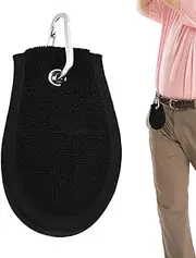 Golf Rag with Clip, Golf Towel with Clip, Absorbing Quick-Dry Washer Scrubber Brush Cleaner for Softball Gym Tennis