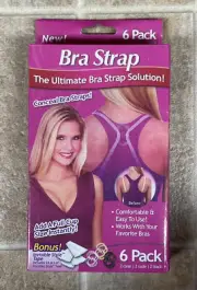 Bra Strap 6 Pack Clips 24 Pieces Invisible Style Tape Conceal, Instant Lift NEW