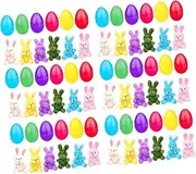 Easter Eggs with Stuffed Animals Decorative DIY Creative Soft Basket Stuffers Fillers Party Favors for Celebration Festival, 36 Set