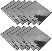 HAWILLOSCH 10pcs Stamp Collecting Pages Versatile Storage Sheets for Stamps Postcards Loose-Leaf Format Pet Material Single-Row Design Background for Enhanced Display