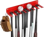QBA Wall Mount Baseball Bat Holder, Heavy Duty Steel Bat Rack, Baseball Softball Bats Organizer on Dugout Fence Home Garage