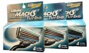 gillette mach3 turbo 12 total cartridges scuffed packaging