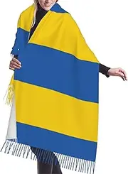 [DRTGEDS] Flag Of Ukraine Scarfs For Women Fall Winter Scarves Pashmina Shawls And Wraps For All Season Christmas Gift