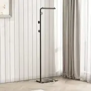 Metal Coat Rack Bracket Finish Stable Marble Base with High Black Coat Stand