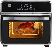 Sensio Home Gourmet Pro Clean Cook Air Fryer Oven - Dehydrator 1600W | 15L Capacity with Rotisserie Function and 14 Digital Preset Programs, Family Size Healthy Oil Free Cooking, Full Accessory Set