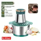 Electric Meat Grinder 3L 300W Food Processor Chopper Food Blender Green 2 Gears