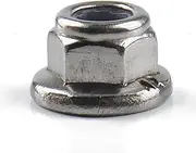 MAGICLULU 10Pcs Stainless Steel Flange Nylon Insert Lock Nuts with Wrench Locknuts for Secure Fastening Vibration Resistant for Various Applications