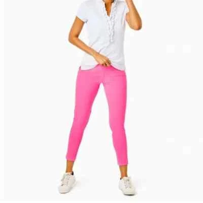 Lilly Pulitzer NWT $139 Luxletic Corso Pants size 10 Aura Pink
