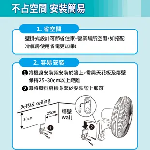 SANLUX 台灣三洋 14吋 DC壁掛扇 SBF-W14DR