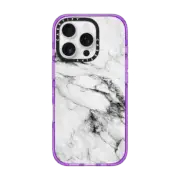 iPhone 16 Pro Impact Case MagSafe Compatible Black and White Marble