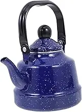 IMIKEYA Vintage Enamel Teapot Pocking Teakettle for Home Restaurant Elegant Design Safe for Induction Gas Stoves for Tea Mulled Wine
