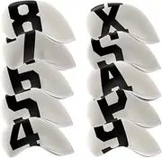 Big Number Neoprene Golf Iron Covers Set - Club Head Covers - Wedge Iron Protective Headcover for Callaway, Ping, Taylormade, Cobra, Mizuno