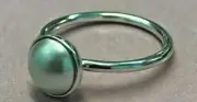 PANDORA | LUMINOUS DROPLET WHITE CRYSTAL PEARL RING *NEW* 191010WCP RARE RETIRED