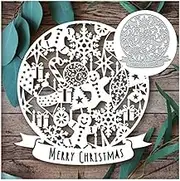 Merry Christmas Ball Metal Die Cuts,Christmas Snowman Snowflake Cutting Dies Cut Stencils for DIY Scrapbooking Photo Decorative Embossing Paper Dies for Scrapbooking Card Making