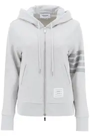 [THOM BROWNE] THOM BROWNE 4-bar hoodie with zipper and 38 Grey