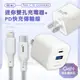 【WELLY】 【超值組合】氮化鎵GaN 雙輸出迷你充電器+PD20W Type-C to Lightning 傳輸充電線(100cm)