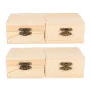 4 Pcs Jewelry Case Stackable Seashell Decor Cube Storage Bin
