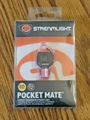 New Streamlight USB Rechargeable "Pocket Mate" Keychain Flashlight, Pink #73303