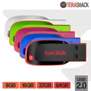 SanDisk Cruzer Blade Flash Drive 8GB 16GB 32GB 64GB USB 2.0 Pen Memory Stick