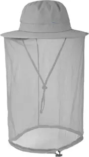 Mosquito Net Hat for Men & Women Sun UPF 50+ Protection Safari Light Grey