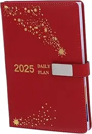 Veemoon 2025 English Planning Notebook Month Planner Agenda Book Daily Schedule Planner Budgeting Journal for Students Families Working Professionals
