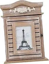 STOBOK Key Holder Wall Mount Wooden Key Lock Box for Home Holder Locker Storage Antique Style Hangers