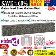 Gabion Basket With Covers Steel Retaining Wall Cage Garden Landscape 300x30cm AU