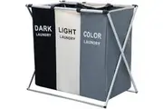 3 in 1 Large 135L Laundry Clothes Hamper Basket with Waterproof bags and Aluminum Frame (Multi)