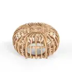 LISBOA ROUND RATTAN SIDE TABLE LAMP TABLE JAWIT TOP NATURAL