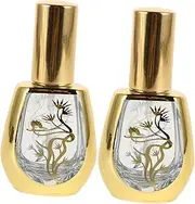 SAFIGLE 2Pcs Portable Refillable Perfume Bottle Leakproof Travel Glass Fragrance Atomizer Elegant Decorative Essential Oil Dispenser for Women Stylish and Design