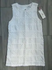 VINEYARD VINES GIRLS EYELET PATCHWORK DRESS, WHITE CAP, NWT, 7