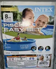 Intex 8 Ft X 24 In Easy Set pool Above Ground Swimming Pool W/ Filter Pump NEW