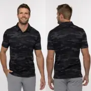 NWT Travis Mathew Men’s Beachside Stealth Men's Golf Polo Shortsleeve in Black M