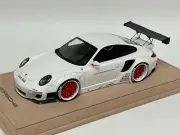 1/18 AB Models Porsche 911 Liberty Walk Gloss White Orange One Off n BBR or MR