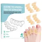 4 Pcs Silicone Toe Spacers – Yoga Toe Separators for Toe Straightening & Relaxat