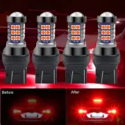 4PCS LED Strobe Flashing Blinking Brake Tail Light Parking Safety Warning Bulbs