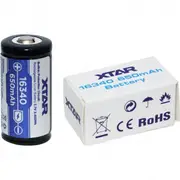 XTAR 16340-650mAh-BP1 size Protected Lithium Ion Torch Battery 3.7V 650mAh