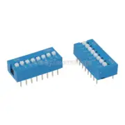 50PCS Slide Type Switch Module 2.54mm 8-Bit 8 Position Way DIP Blue Pitch