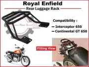 Fit For Royal Enfield "Interceptor & GT 650 Black Rear Luggage Rack"