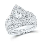2 CT-Diamond 1/2CT-CPEAR BELLISIMO BRIDAL SET CERTIFIE