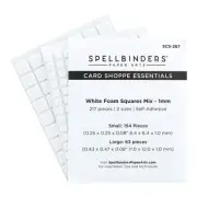 3 Pack Spellbinders Card Shoppe Essentials Foam Squares Mix-White, 1mm SCS267