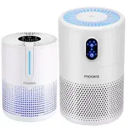 MOOKA M01 + BD02L Air Purifiers for Home Large Room up to 1076 ft², H13 Tru