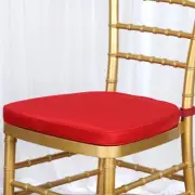 Red POLYESTER CUSHION for CHIAVARI CHAIR Wedding Ceremony Dinner Decoration