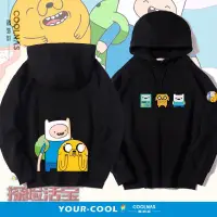 在飛比找蝦皮購物優惠-AdventureTime探險活寶阿寶與老皮周邊連帽衛衣春季