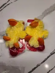 SET OF 2 - KONG Dr. Noyz Duck SMALL Low Stuffing Squeaker Plush Dog Toy Squeaky