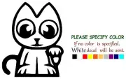Maneki Neko Lucky Cat Adhesive Vinyl Decal Sticker Car Truck Window Bumper 10"
